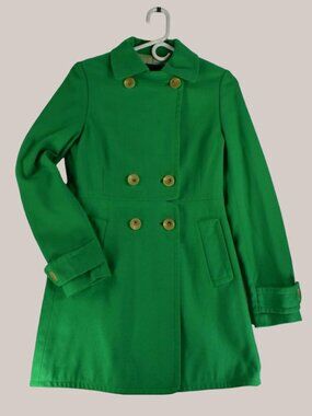 VINTAGE Banana Republic "Kelly Green Peacoat" Size S